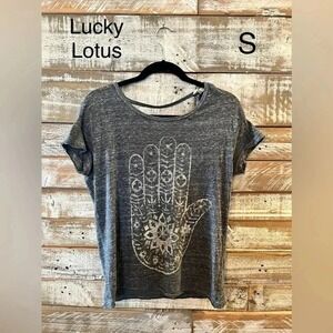 Lucky Lotus grey‎ womens shirt S